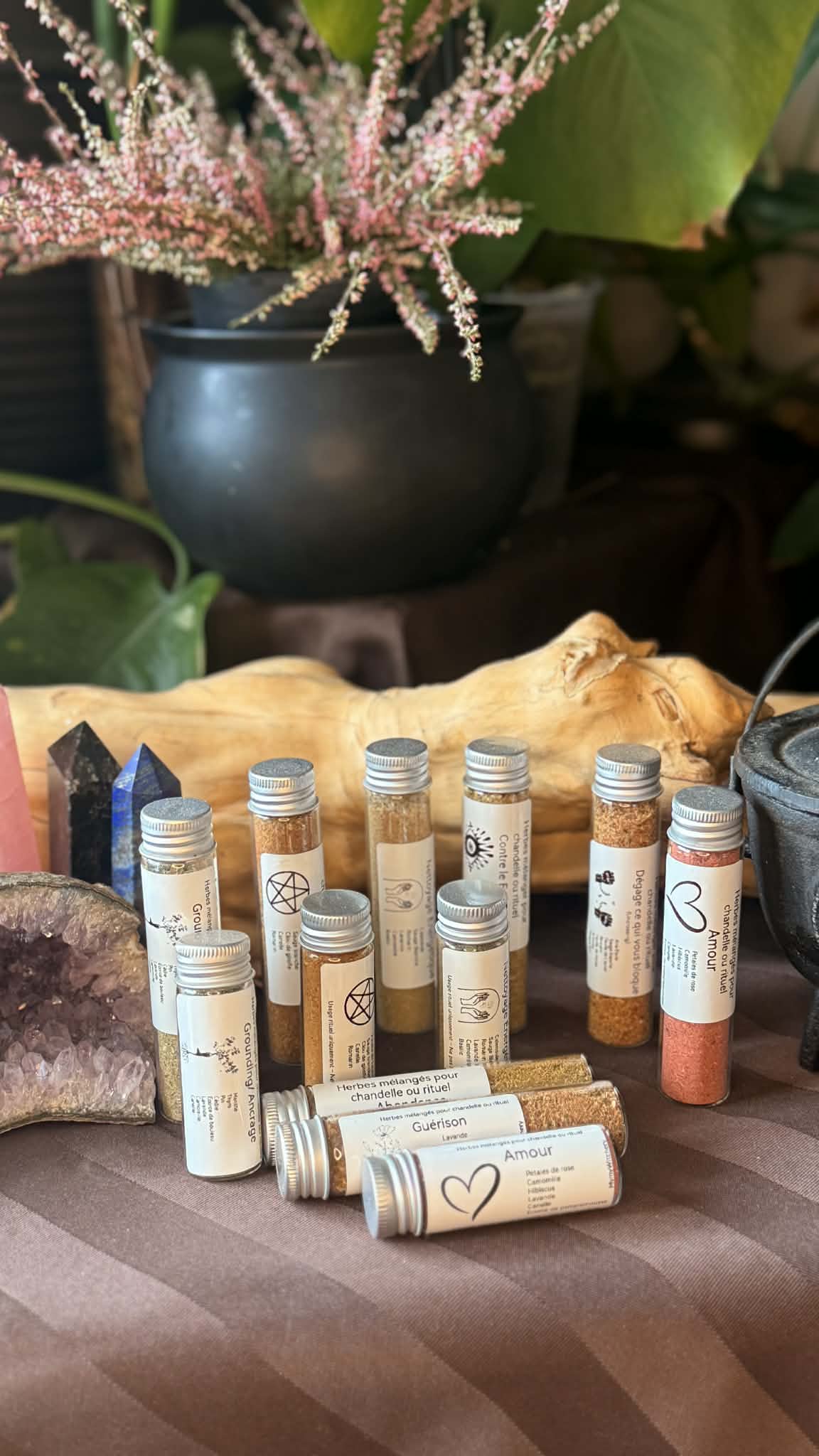 Herbes dintention mélangés pour chandelle et rituel