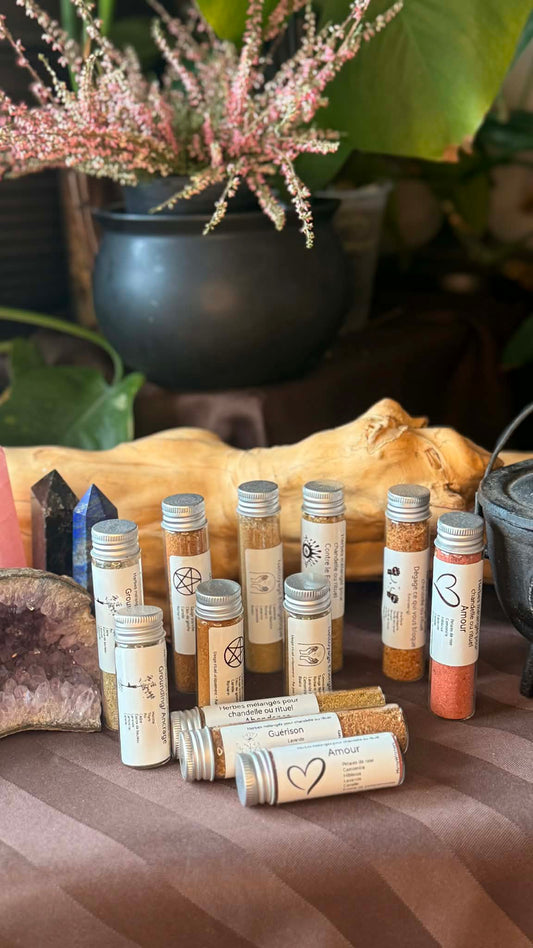 Herbes dintention mélangés pour chandelle et rituel